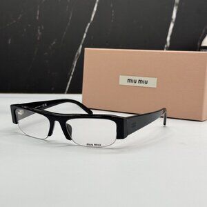 NEW MIU MIU MUB07S 16K08N EYEGLASSES BLACK WOMEN MU B07S, SMU B07